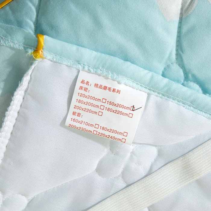 91家纺网 家纺一手货源 找家纺 美莱 2022新款夹棉加厚床裙单件床罩床裙防滑保护套 蕉叶情深