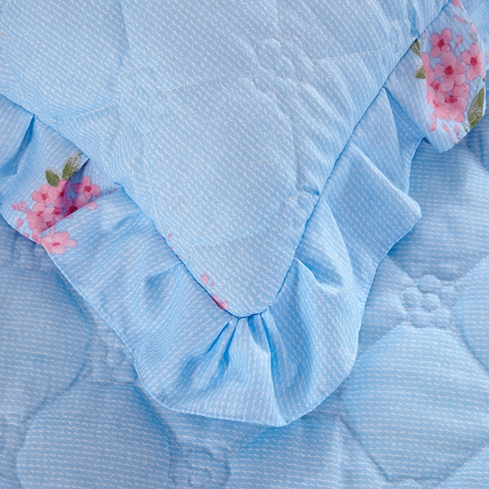 91家纺网 家纺一手货源 找家纺 美莱 2022新款夹棉加厚床裙单件床罩床裙防滑保护套 精致花宴