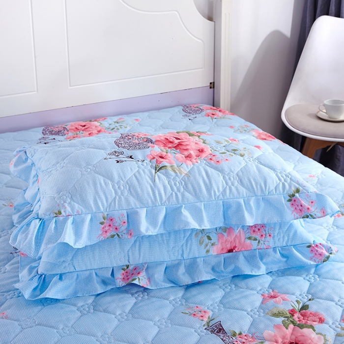 91家纺网 家纺一手货源 找家纺 美莱 2022新款夹棉加厚床裙单件床罩床裙防滑保护套 精致花宴