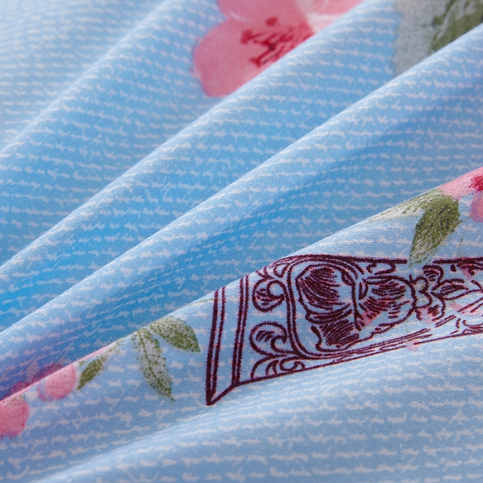 91家纺网 家纺一手货源 找家纺 美莱 2022新款夹棉加厚床裙单件床罩床裙防滑保护套 精致花宴