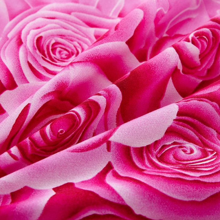 91家纺网 家纺一手货源 找家纺 美莱 2022新款夹棉加厚床裙单件床罩床裙防滑保护套 玫瑰爱人-粉