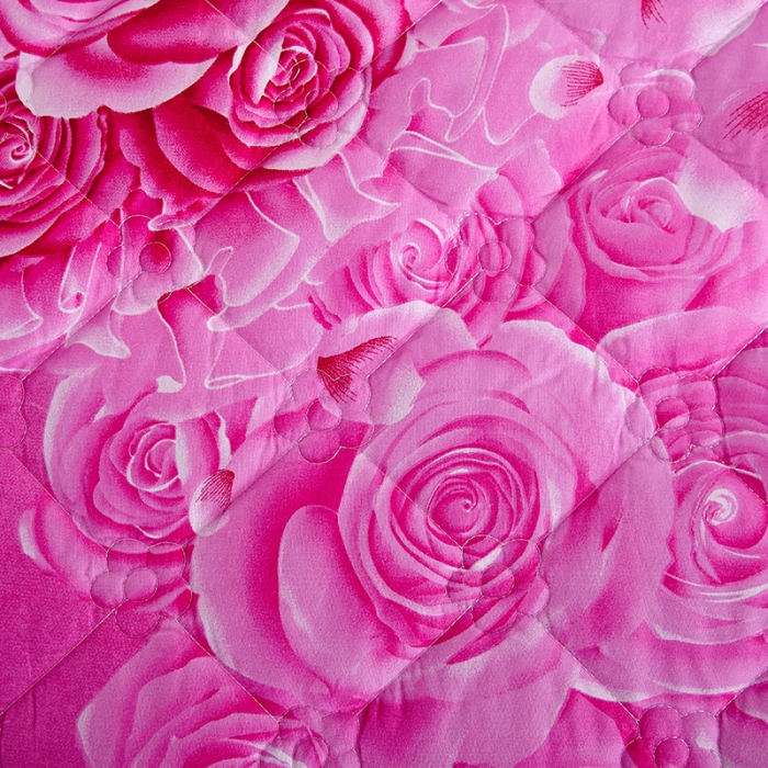 91家纺网 家纺一手货源 找家纺 美莱 2022新款夹棉加厚床裙单件床罩床裙防滑保护套 玫瑰爱人-粉