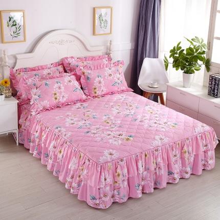 美莱 2022新款夹棉加厚床裙单件床罩床裙防滑保护套 美丽畅想