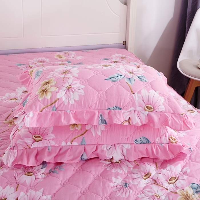 91家纺网 家纺一手货源 找家纺 美莱 2022新款夹棉加厚床裙单件床罩床裙防滑保护套 美丽畅想