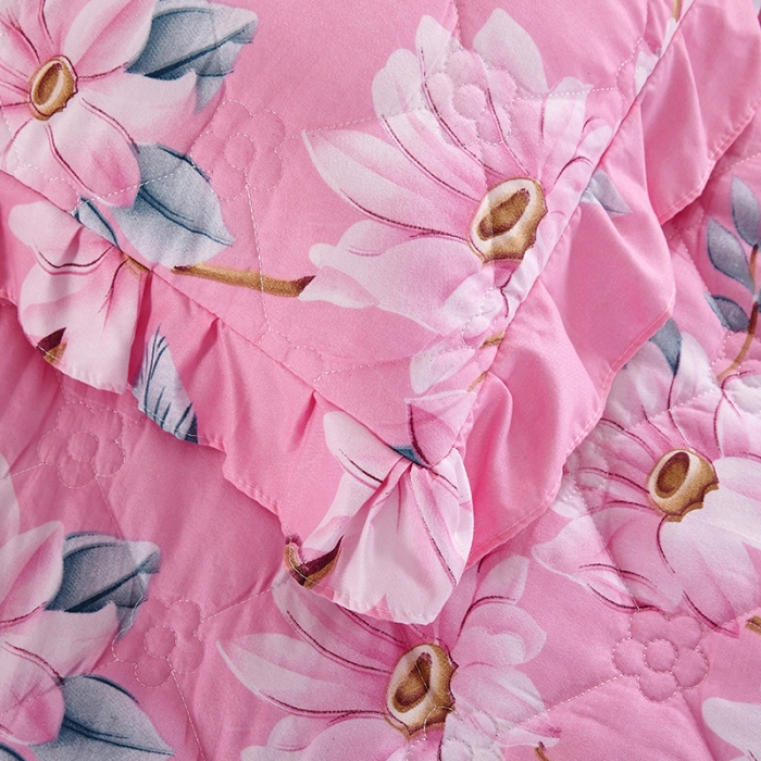 91家纺网 家纺一手货源 找家纺 美莱 2022新款夹棉加厚床裙单件床罩床裙防滑保护套 美丽畅想