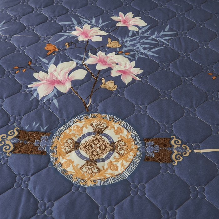 91家纺网 家纺一手货源 找家纺 美莱 2022新款夹棉加厚床裙单件床罩床裙防滑保护套 陌上繁花