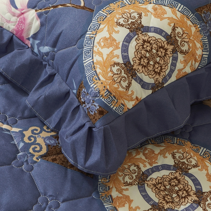 91家纺网 家纺一手货源 找家纺 美莱 2022新款夹棉加厚床裙单件床罩床裙防滑保护套 陌上繁花