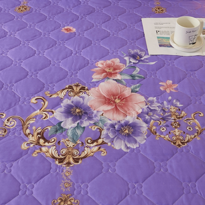 91家纺网 家纺一手货源 找家纺 美莱 2022新款夹棉加厚床裙单件床罩床裙防滑保护套 温情花恋