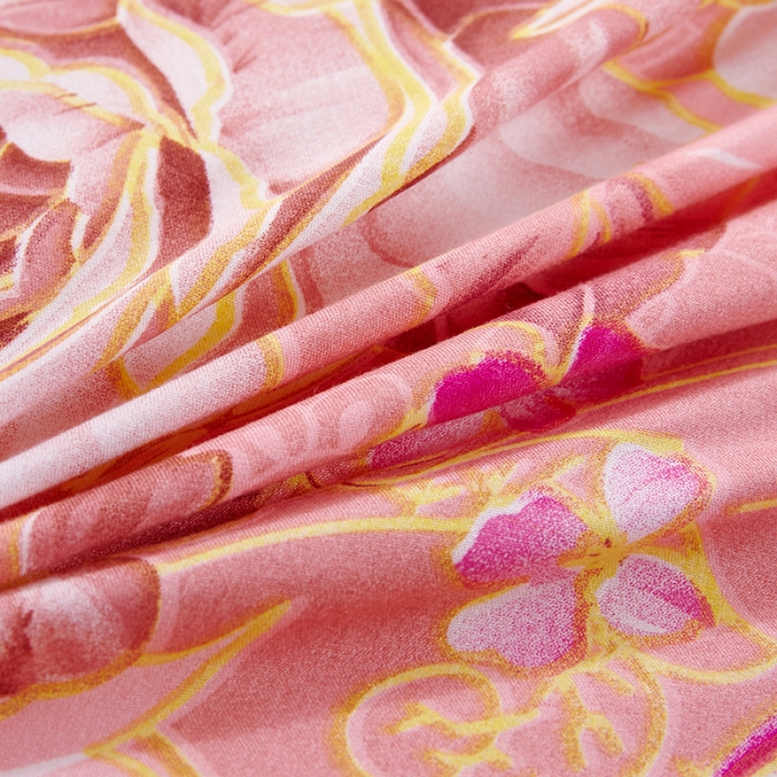 91家纺网 家纺一手货源 找家纺 美莱 2022新款夹棉加厚床裙单件床罩床裙防滑保护套 妩媚花王