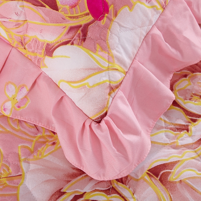 91家纺网 家纺一手货源 找家纺 美莱 2022新款夹棉加厚床裙单件床罩床裙防滑保护套 妩媚花王