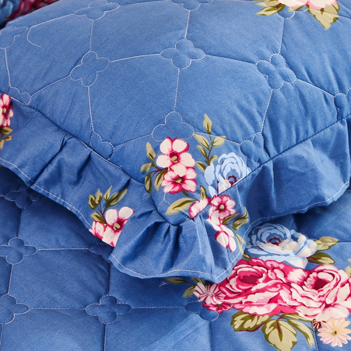 91家纺网 家纺一手货源 找家纺 美莱 2022新款夹棉加厚床裙单件床罩床裙防滑保护套 舞动青春兰