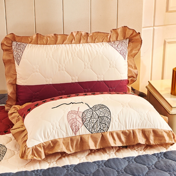 91家纺网 家纺一手货源 找家纺 美莱 2022新款夹棉加厚床裙单件床罩床裙防滑保护套 相思叶灰