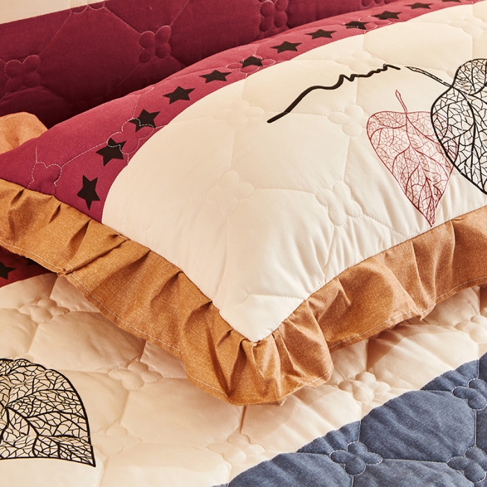 91家纺网 家纺一手货源 找家纺 美莱 2022新款夹棉加厚床裙单件床罩床裙防滑保护套 相思叶灰