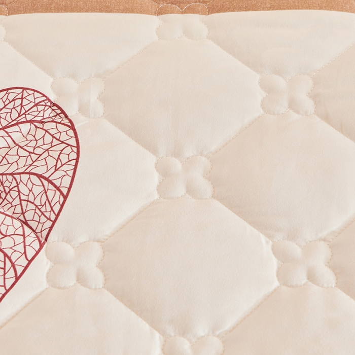 91家纺网 家纺一手货源 找家纺 美莱 2022新款夹棉加厚床裙单件床罩床裙防滑保护套 相思叶灰