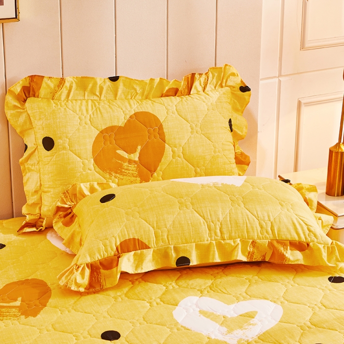 91家纺网 家纺一手货源 找家纺 美莱 2022新款夹棉加厚床裙单件床罩床裙防滑保护套 心想事成