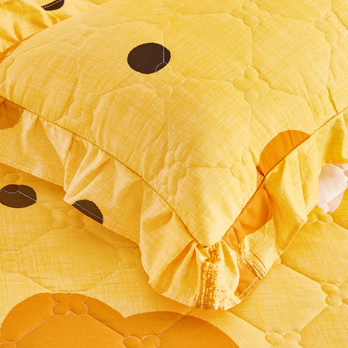 91家纺网 家纺一手货源 找家纺 美莱 2022新款夹棉加厚床裙单件床罩床裙防滑保护套 心想事成