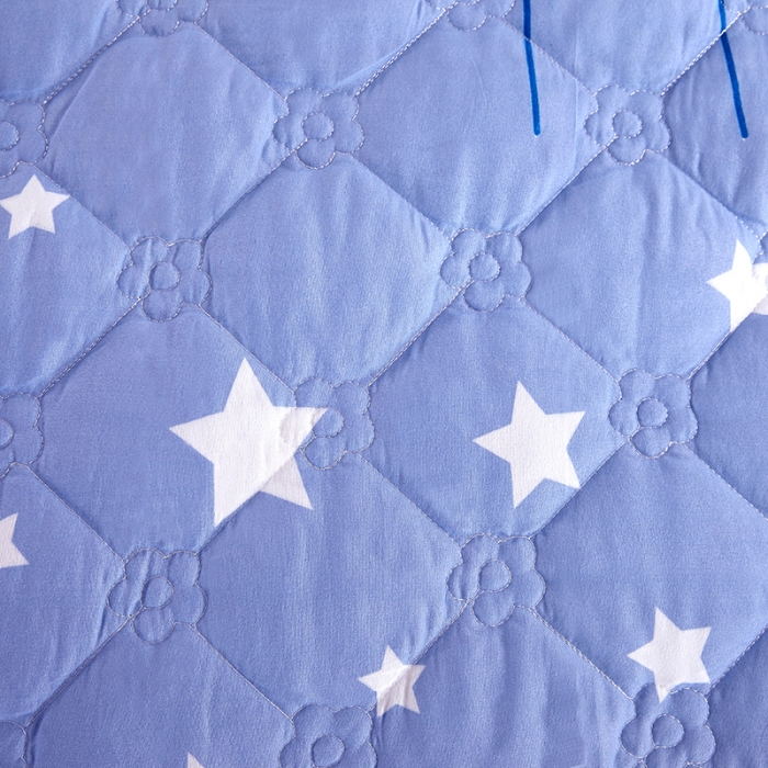 91家纺网 家纺一手货源 找家纺 美莱 2022新款夹棉加厚床裙单件床罩床裙防滑保护套 星光飘絮-兰