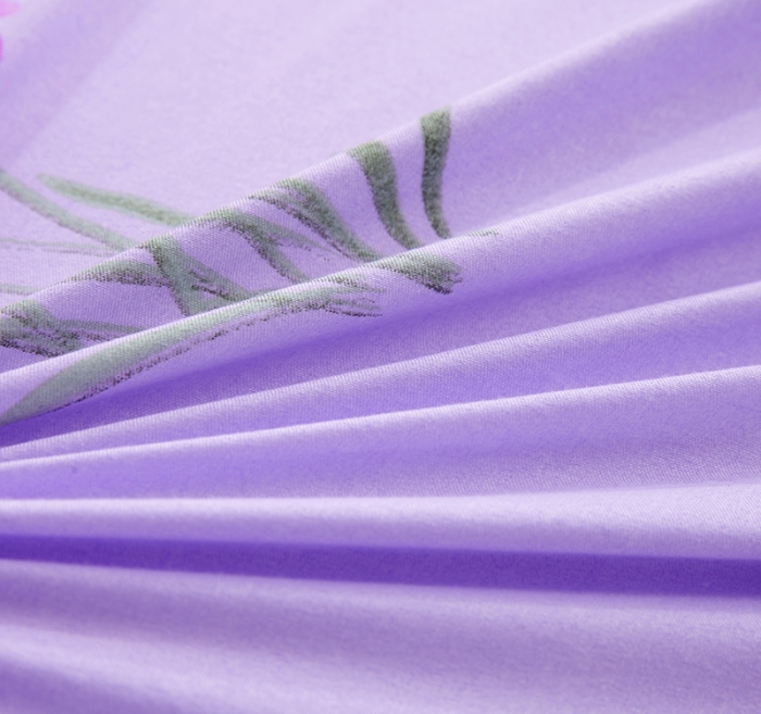 91家纺网 家纺一手货源 找家纺 美莱 2022新款夹棉加厚床裙单件床罩床裙防滑保护套 熏衣草-紫