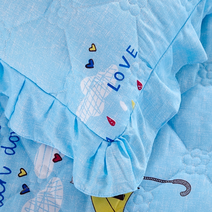 91家纺网 家纺一手货源 找家纺 美莱 2022新款夹棉加厚床裙单件床罩床裙防滑保护套 雨后晴空