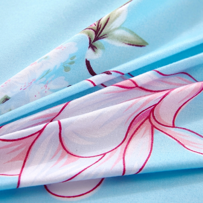 91家纺网 家纺一手货源 找家纺 美莱 2022新款夹棉加厚床裙单件床罩床裙防滑保护套 雨梦兰心