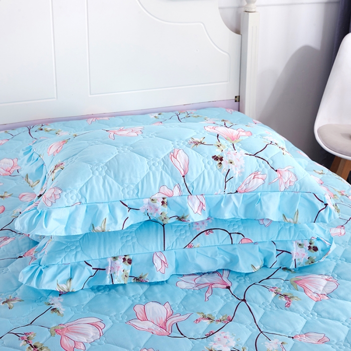 91家纺网 家纺一手货源 找家纺 美莱 2022新款夹棉加厚床裙单件床罩床裙防滑保护套 雨梦兰心