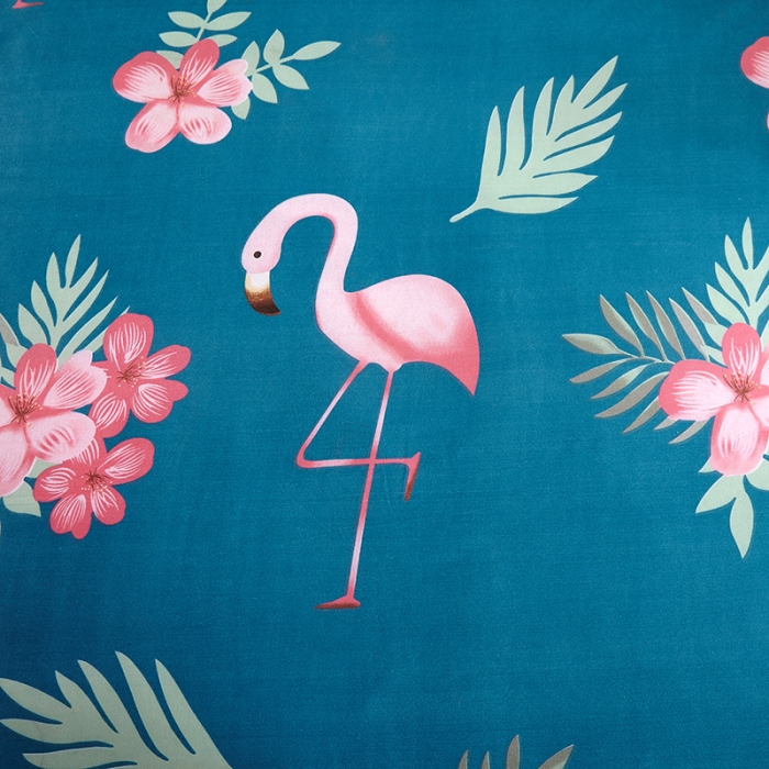 91家纺网 家纺一手货源 找家纺 美莱 2022新款夹棉加厚床裙单件床罩床裙防滑保护套 火烈鸟