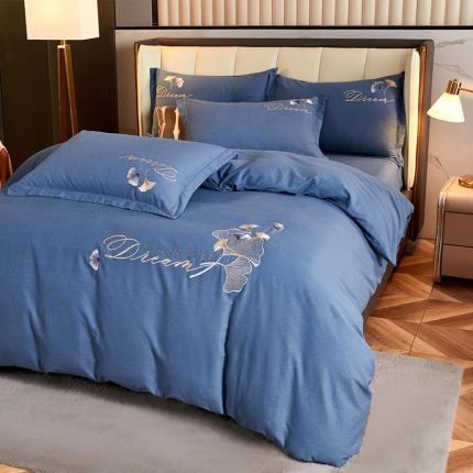 91家纺网 家纺一手货源 找家纺 生态加厚全棉磨毛刺绣花纯棉长绒棉四件套直播爆款