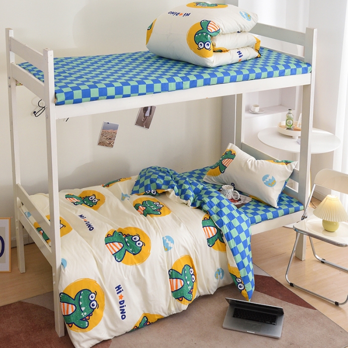 91家纺网 家纺一手货源 找家纺 麦伦家居 2022新款全棉40支13372全棉学生三件套 蒂诺龙