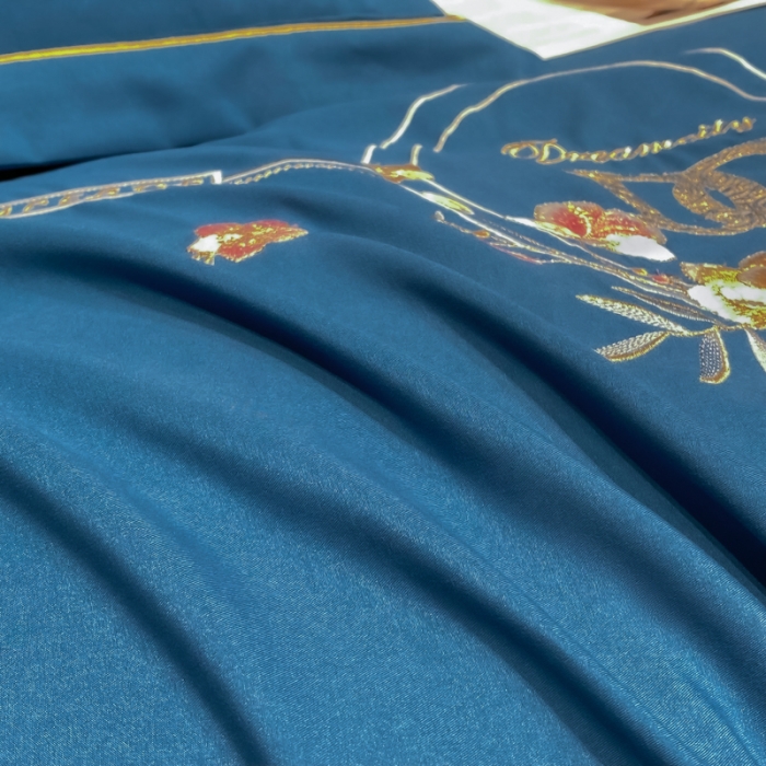 91家纺网 家纺一手货源 找家纺 （总）靓生活 2022新款高克重磨毛刺绣四件套-相爱一生