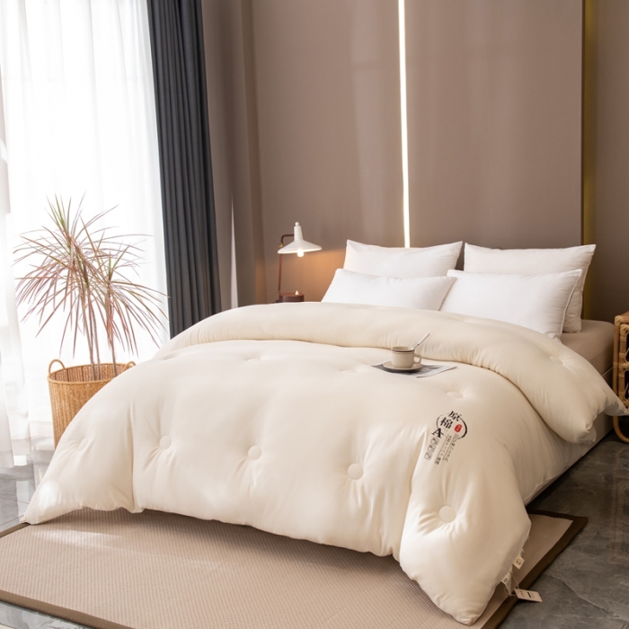 91家纺网 家纺一手货源 找家纺 永耀 2022新款原棉大豆被电商直播爆款不断货 原棉白