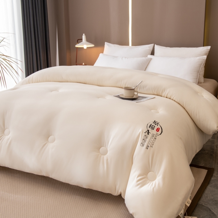 91家纺网 家纺一手货源 找家纺 永耀 2022新款原棉大豆被电商直播爆款不断货 原棉白