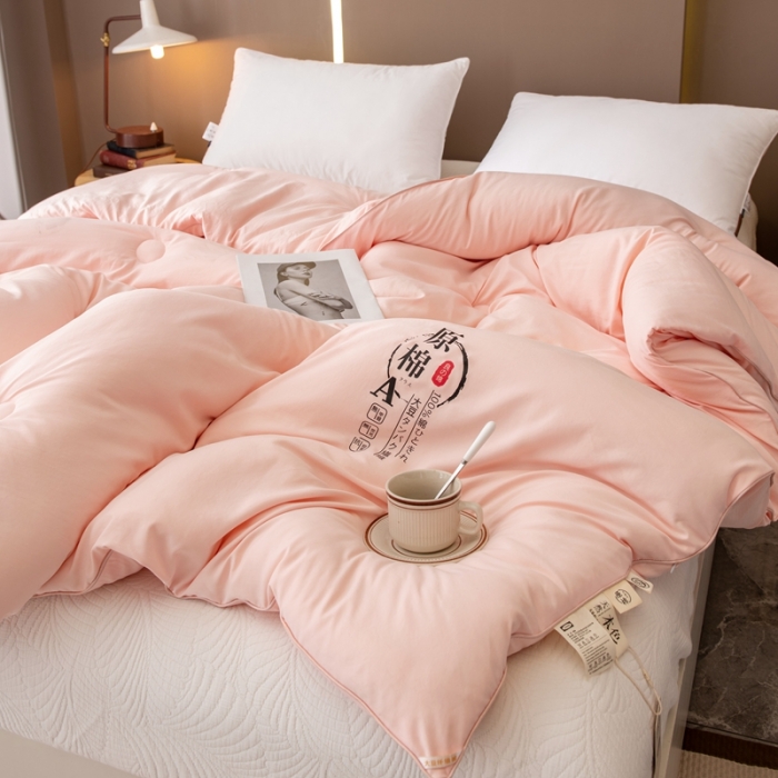 91家纺网 家纺一手货源 找家纺 永耀 2022新款原棉大豆被电商直播爆款不断货 玉色