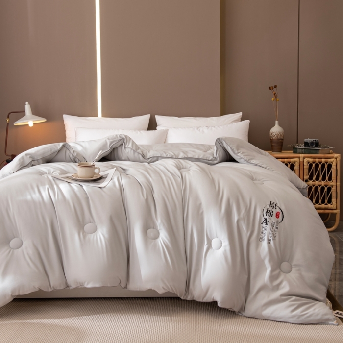 91家纺网 家纺一手货源 找家纺 永耀 2022新款原棉大豆被电商直播爆款不断货 银灰