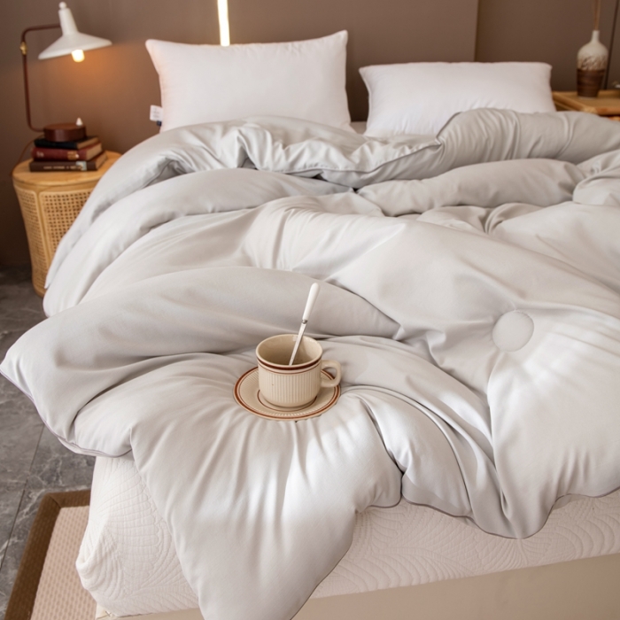 91家纺网 家纺一手货源 找家纺 永耀 2022新款原棉大豆被电商直播爆款不断货 银灰