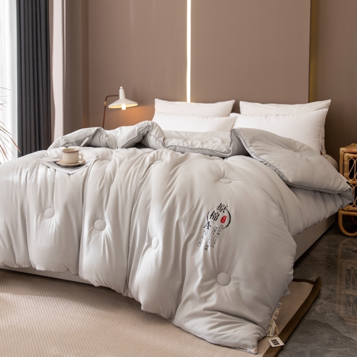 91家纺网 家纺一手货源 找家纺 永耀 2022新款原棉大豆被电商直播爆款不断货 银灰