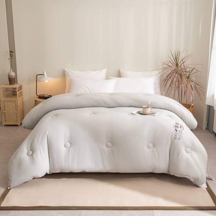 91家纺网 家纺一手货源 找家纺 永耀 2022新款原棉大豆被电商直播爆款不断货 银灰