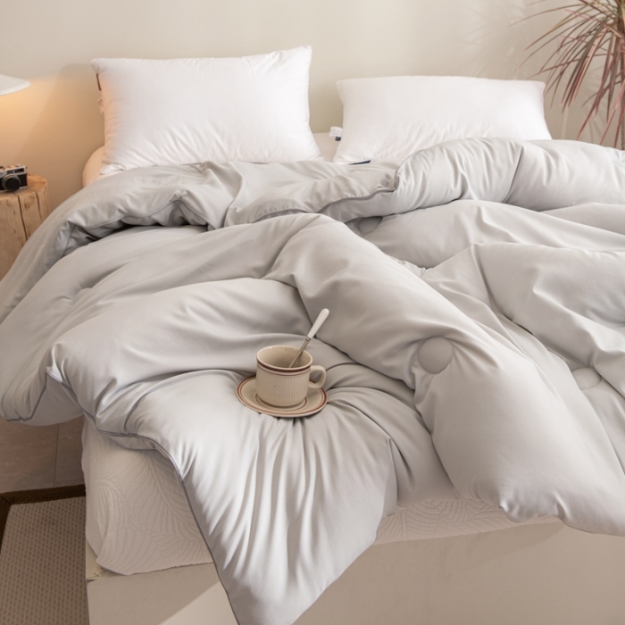 91家纺网 家纺一手货源 找家纺 永耀 2022新款原棉大豆被电商直播爆款不断货 银灰