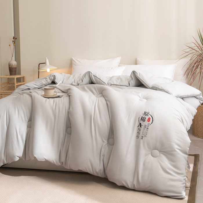 91家纺网 家纺一手货源 找家纺 永耀 2022新款原棉大豆被电商直播爆款不断货 银灰