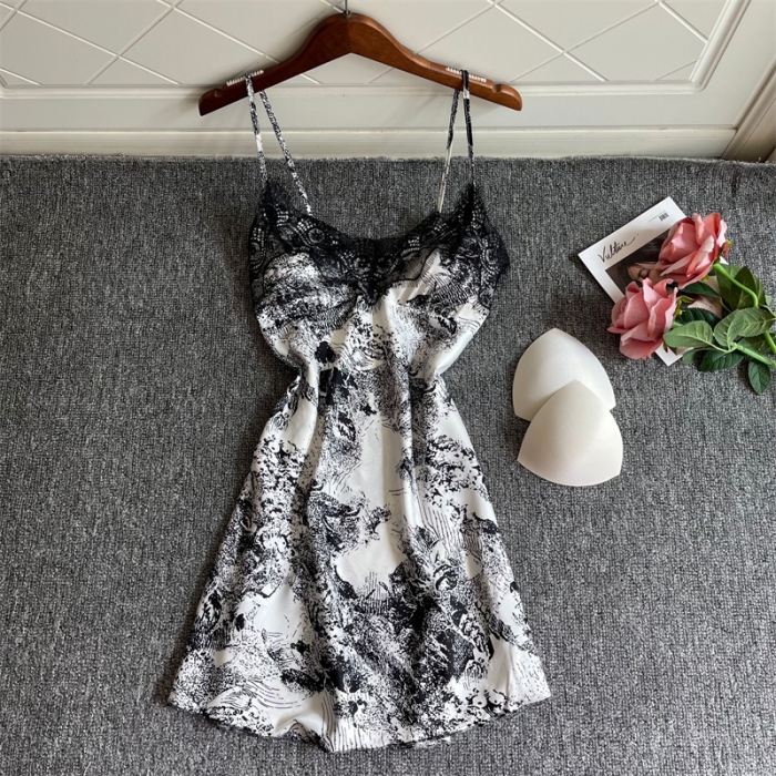 91家纺网 家纺一手货源 找家纺 洛兰沙 2022新款水墨睡裙