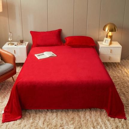 91家纺网 家纺一手货源 找家纺 雅萱 2022新款牛奶绒多功能毛毯 大红