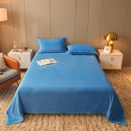 91家纺网 家纺一手货源 找家纺 雅萱 2022新款牛奶绒多功能毛毯 海洋蓝