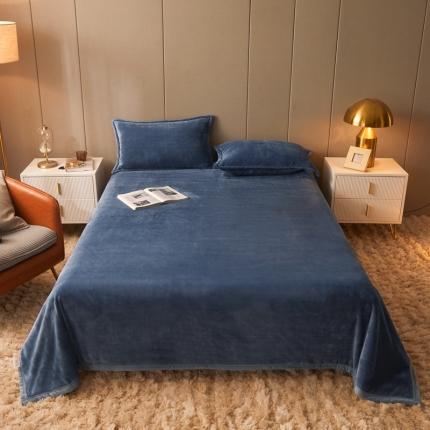 91家纺网 家纺一手货源 找家纺 雅萱 2022新款牛奶绒多功能毛毯 宾利蓝