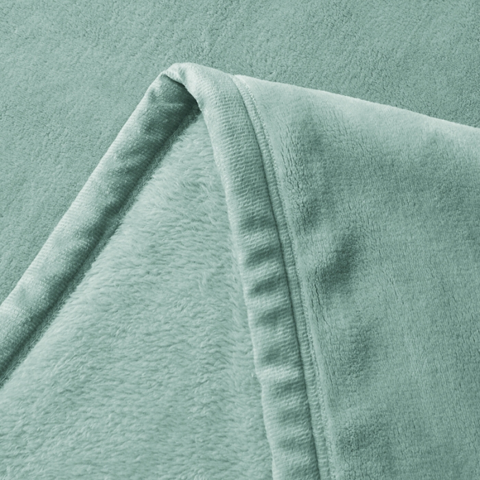 91家纺网 家纺一手货源 找家纺 雅萱 2022新款牛奶绒多功能毛毯 百合绿