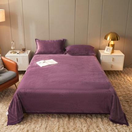 雅萱 2022新款牛奶绒多功能毛毯 深紫