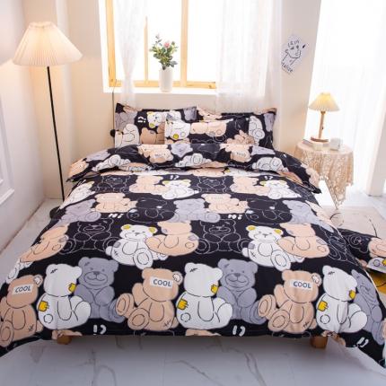 91家纺网 家纺一手货源 找家纺 乐居坊 2022新款芦荟棉四件套布偶熊