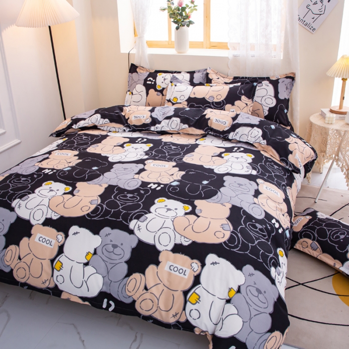 91家纺网 家纺一手货源 找家纺 乐居坊 2022新款芦荟棉四件套布偶熊