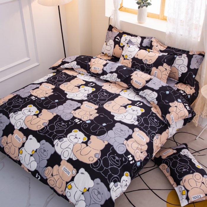 91家纺网 家纺一手货源 找家纺 乐居坊 2022新款芦荟棉四件套布偶熊