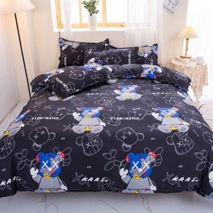 91家纺网 家纺一手货源 找家纺 乐居坊 2022新款芦荟棉四件套潮牌达人