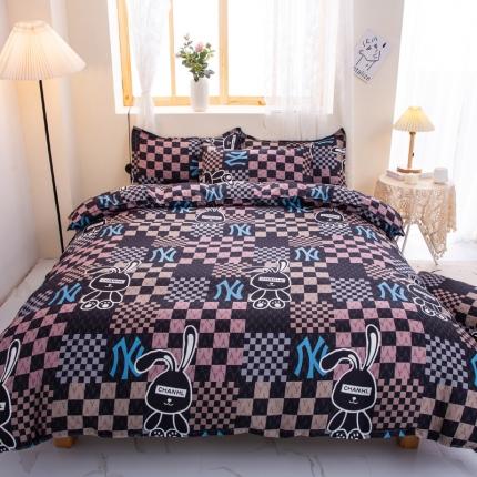 91家纺网 家纺一手货源 找家纺 乐居坊 2022新款芦荟棉四件套格格兔