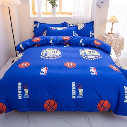 91家纺网 家纺一手货源 找家纺 乐居坊 2022新款芦荟棉四件套金州勇士-客